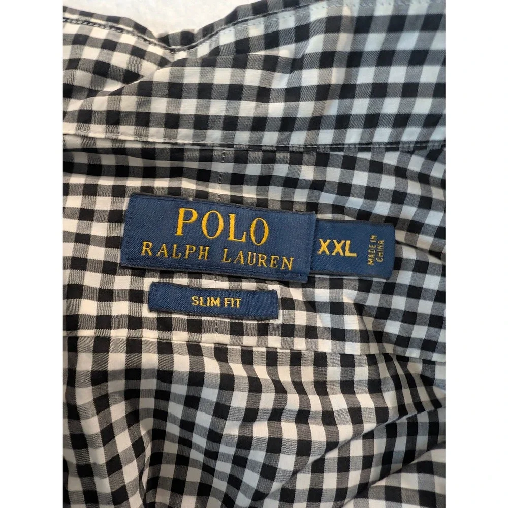 Polo Ralph Lauren Men's‎ Gingham Check button down shirt XXL slim fit Classic